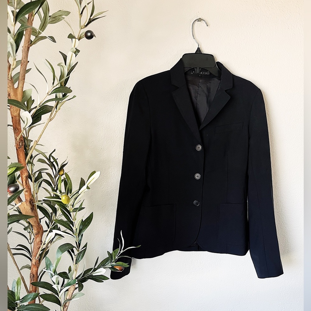 Theory Three Button Blazer Front Pockets Women’s … - image 1